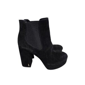 Sam Edelman Abella Black Suede Platform Bootie Revolve size 9